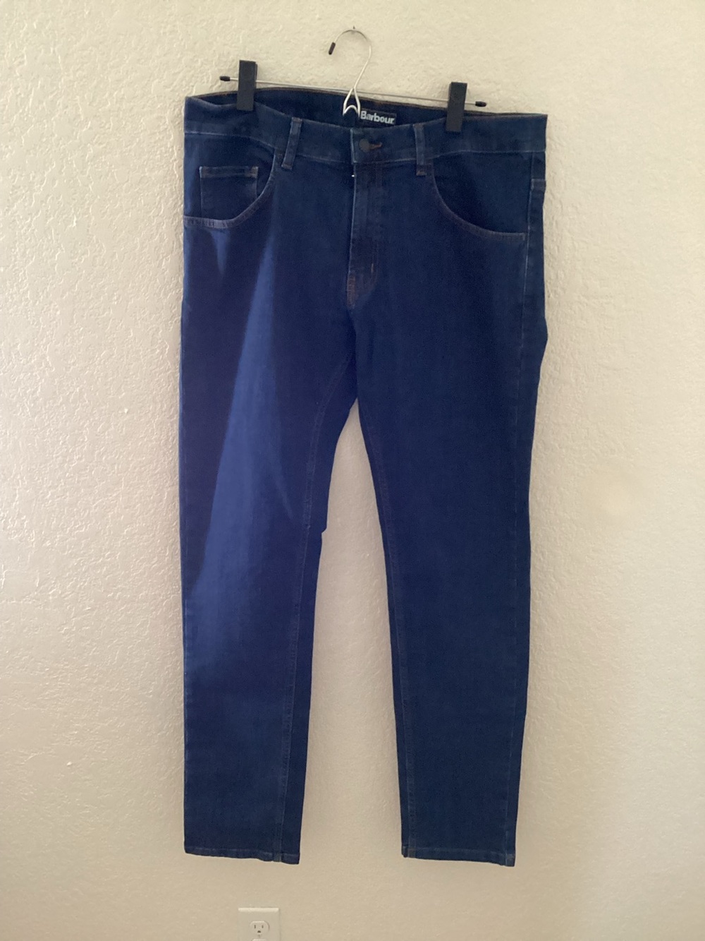 Barbour Men’s Dark Wash Denim Straight Leg Jeans